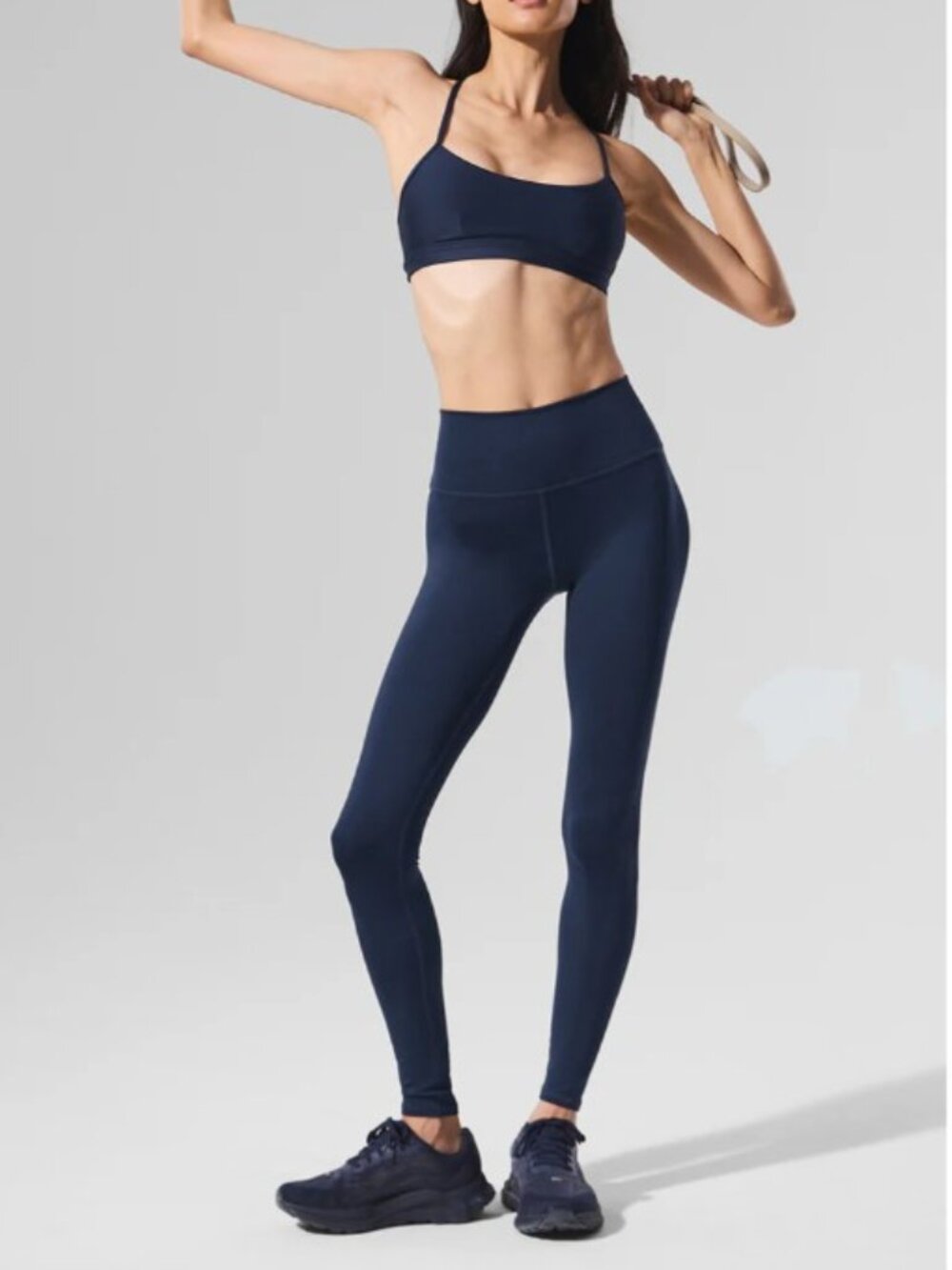 ALO Yoga Navy High-Waist Leggings - Size Medium